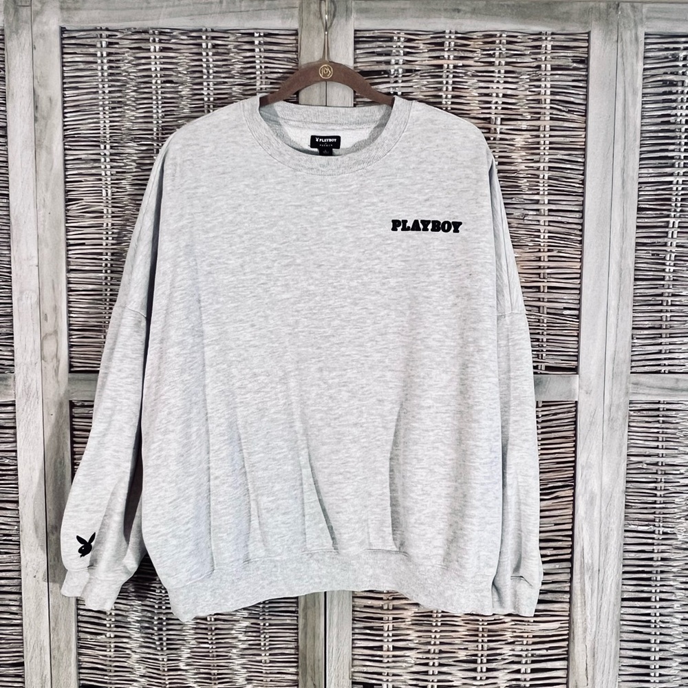 Playboy by PacSun sweatshirt in grey. Size Large. Excellent used condition.